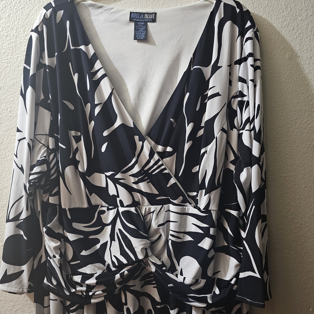 Size 3xwp Womens Petite Bella Blue Dress